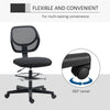 Tall Office Chair Draughtsman Chair with 360° Wheels for Standing Desk Black