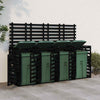 Quadruple Wheelie Bin Storage, Bin Store with 4 Compartments, Dustbin Q9A3