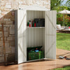 Small Garden Shed Metal Storage Box Outdoor Tool House Apex Roof Lockable 2 Door