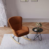 Sherpa Fleece Wing Back Armchair Rocking Sofa Lounge Chair Recliner Rocker Chair