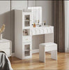 Dressing Table With Mirror And Stool, Vanity Makeup Desk With Adjustable LED Lig