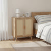 Wooden Buffet Storage Cabinet Rattan Door Cupboard Shelves Sideboard Living Room
