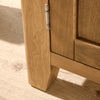 Holcombe Shoe Cabinet Cupboard 2 Door Hallway Storage Oak Rack Stand Solid Wood