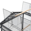 Metal Bird Cage Play Top Rolling Parrot Cage with Stand for Cockatiel Parakeets