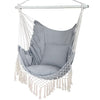 Hammock chair,hanging rope swing chair with2cushions, for indoor and outdoor use