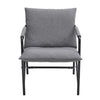 Modern Armchair Lazy Sofa Linen Fabric Chair Garden Outdoor Leisure Relax Lounge