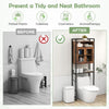 Over-The-Toilet Storage Cabinet Freestanding Bathroom Organizer W/ 2 Mesh doors