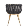Velvet Dining Chair with Door Knocker Ring Windsor Dressing Room Chair 1/2/4/6