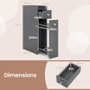Small Bathroom Storage Cabinet 4-Tier Narrow Toilet Side Storage Cabinet-Grey