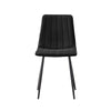 Set of 2 Velvet Black Dining Chair Metal legs Dining room Home Cafe Furniture