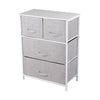 Storage Cabinet Drawers Fabric Metal Frame Sofa Side Bedroom Nightstand Bedside