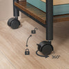 Under-Desk Printer Stand 2-Tier Printer Cart Printer Rack Metal Frame