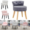 Velvet Dressing Table Stool Chair Makeup Padded Piano Seat Bedroom Wooden Legs