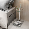 Tempered Glass Round Glass Side Table Coffee Table 2 Tier Nightstand Beside Sofa