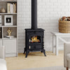 Fireplace Cast Iron Heater Home Log Burning Flame Effect Living Room Stove 4500W