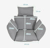Garden Outdoor Egg Chair Cushion Seat Pad Swing Hanging Chair Mat Pillow Patio