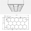 14 x Hexagon LED Lighting Car Detail Home Garage Workshop Retail Lighting Barber
