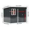 8.5ftx5.5ft XL Large Garden Lockable Storage Bike Tool Shed Box Outdoor Bin Shed