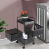 Kitchen Rotating Trolley Shelf Vegetable Fruit Basket Storage Rack Square Holder