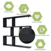 Black Book Shelves Wall Mounted Display Shelf Storage Rack Decorative Open Unit