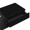 COFFEE TABLE WITH LED LIGHT, HIGH-GLOSS BLACK WITH DRAWER LIVING ROOM FURNITURE