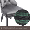 Set of 2 Velvet Upholstered Button Tufted Dining Chairs with Solid Wooden Legs
