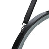 Round Circle LED Light Up Bathroom Wall Mirror with Dimmable Lights Black Strap