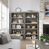5 Tier Wooden Bookcase Shelving Display Storage Shelf Unit Wood Furniture