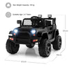 Electric Kids Ride On Car 12V Ride On Truck with Remote Control-Black