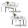 Retractable Dining Table Heavy Duty Sintered Stone Variable Shape for 4-10 Seat