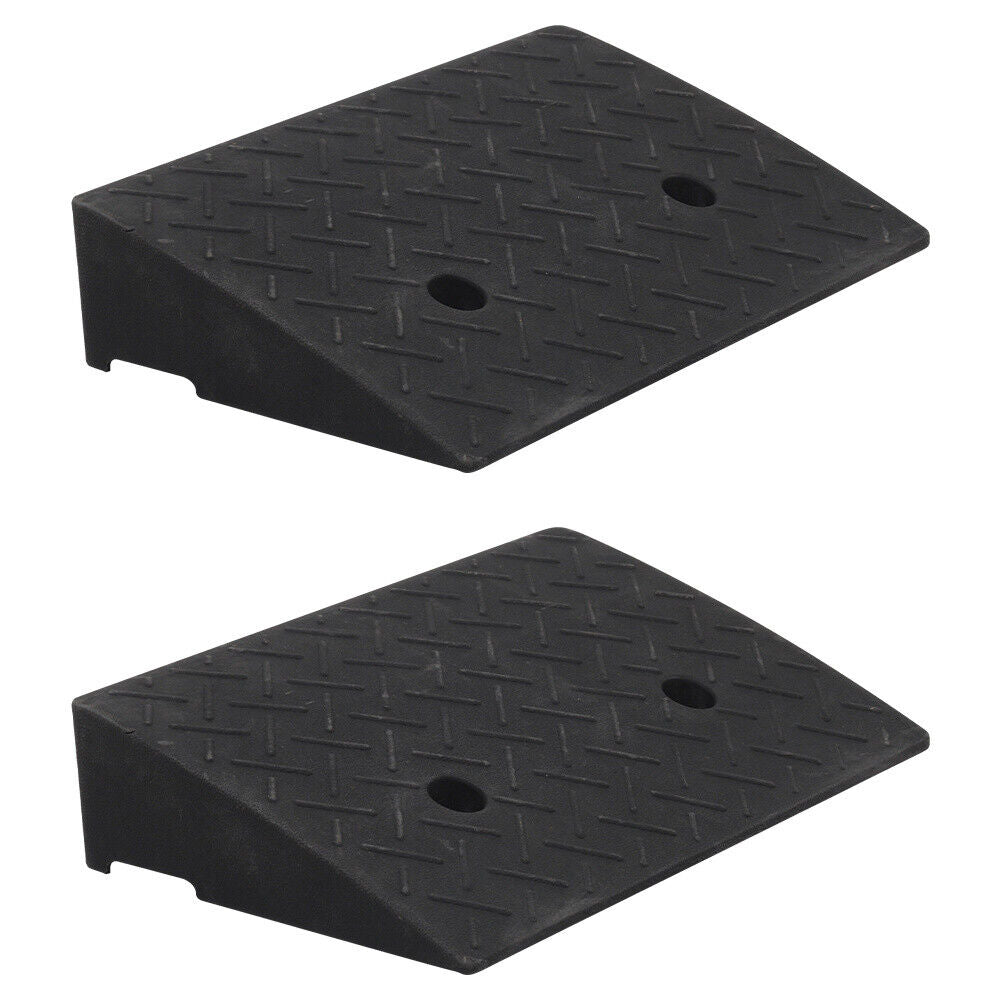 2 Heavy Duty Rubber Kerb Door Step Ramps Wheelchair Mobility Scooter A ...