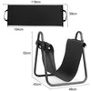 Firewood Storage Holder with Canvas Tote Carrier & Heavy-Duty Metal Frame