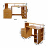 Computer Desk PC Table L-shaped Corner w/Shelves/Drawers Workstation Home Office