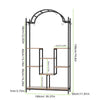 Heavy Duty Large Tall Plant Stand Arched Metal Flower Shelf with Hanging Hooks