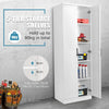 Bathroom Floor Cabinet Freestanding Tall Cupboard W/ Adjustable Shelves 2 Doors