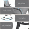Patio Rocking Chair Set of 2 Outdoor Ergonomic Rockers Breathable Rocking Chair