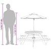 Picnic Table for 6 with Hexagon Solid Wood Fir G2F1