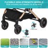 3 in 1 Dog Stroller Pet Puppy Pram Pushchair Travel Cart Buggy Carrier 4 Wheels