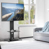 Heavy Duty Floor TV Stand with Mount for 32-65" TVs with 2-Tier Storage Shelves