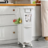Kitchen Rubbish Waste Bin Recycling Dual Multi Compartment Pedal Dustbins Wheels