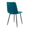 Dusk Annie Teal Blue Velvet Set of 4 Dining Chairs RRP £248