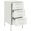 Bedside Cabinets 2 pcs White 36x39x68 Cold-rolled Steel F3R8
