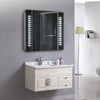 Wall Bathroom Mirror Cabinet w/ 60 LED Light,Shaver Socket,Anti-fog,Touch Switch