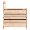 Gecheer Garden Armrest Sofa with Side Table Solid Wood Pine Pallet U2R3