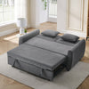 2 Seater Sofa Grey Fabric Convertible Sofabed with 2 Cushions Daybed Living Room