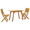 CIADAZ 3 Piece Garden Dining Set Solid Wood Acacia, Garden Table And O5S5