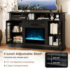 TV Stand with Electric Fireplace Media Entertainment Center Black