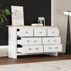 Chest of Drawers with 7 Drawers Wooden Frame for Bedroom, Living Room, Hallway