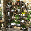 70" Tall Indoor Plant Stand Industrial Bookcase Flower Pots Display Rack