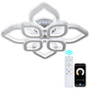 LED Crystal Ceiling Light Semi Flush Mount Ceiling Lamp With RGB Backlight Nsdpg